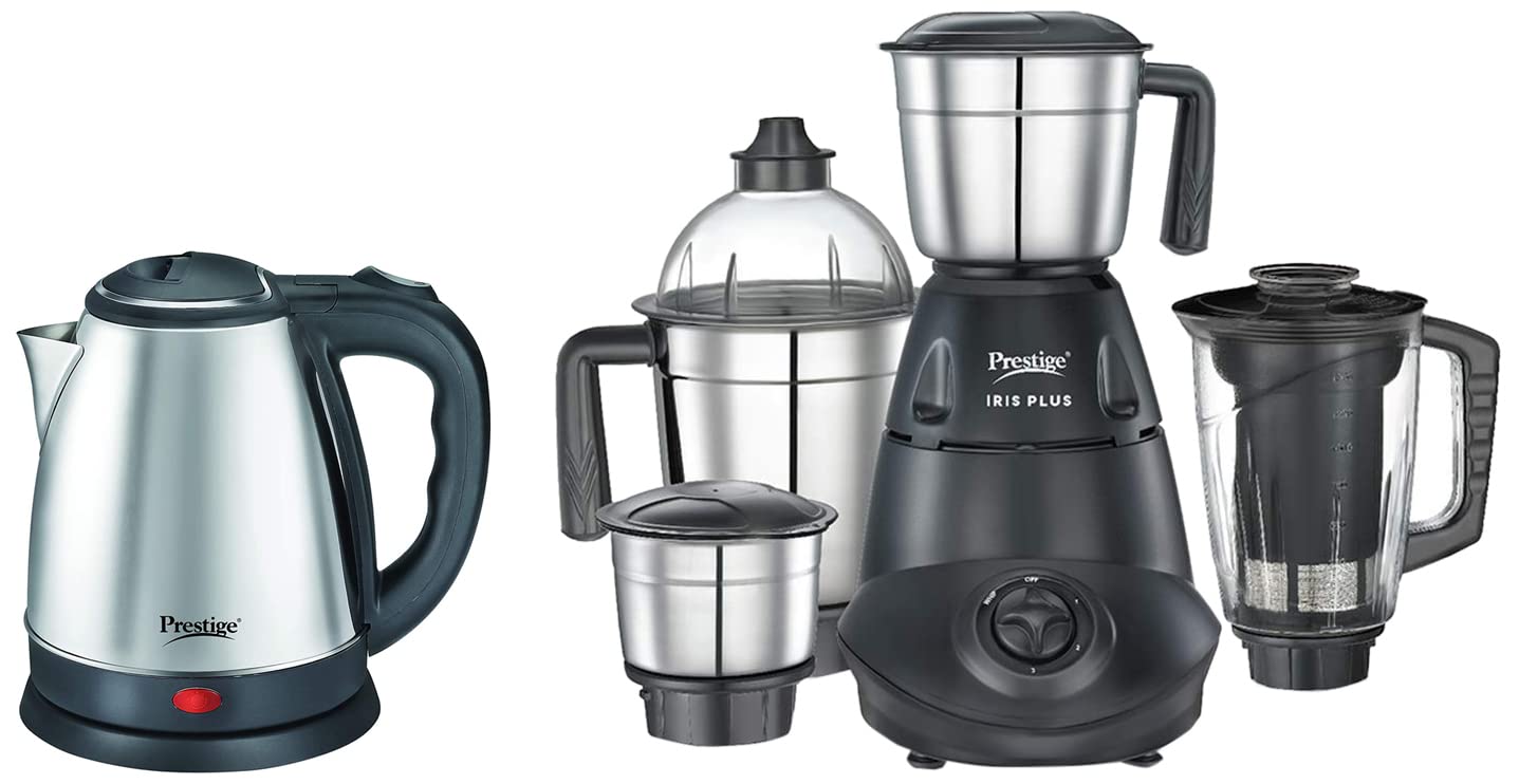 Prestige IRIS Plus 750 watt mixer grinder & Electric Kettle PKOSS